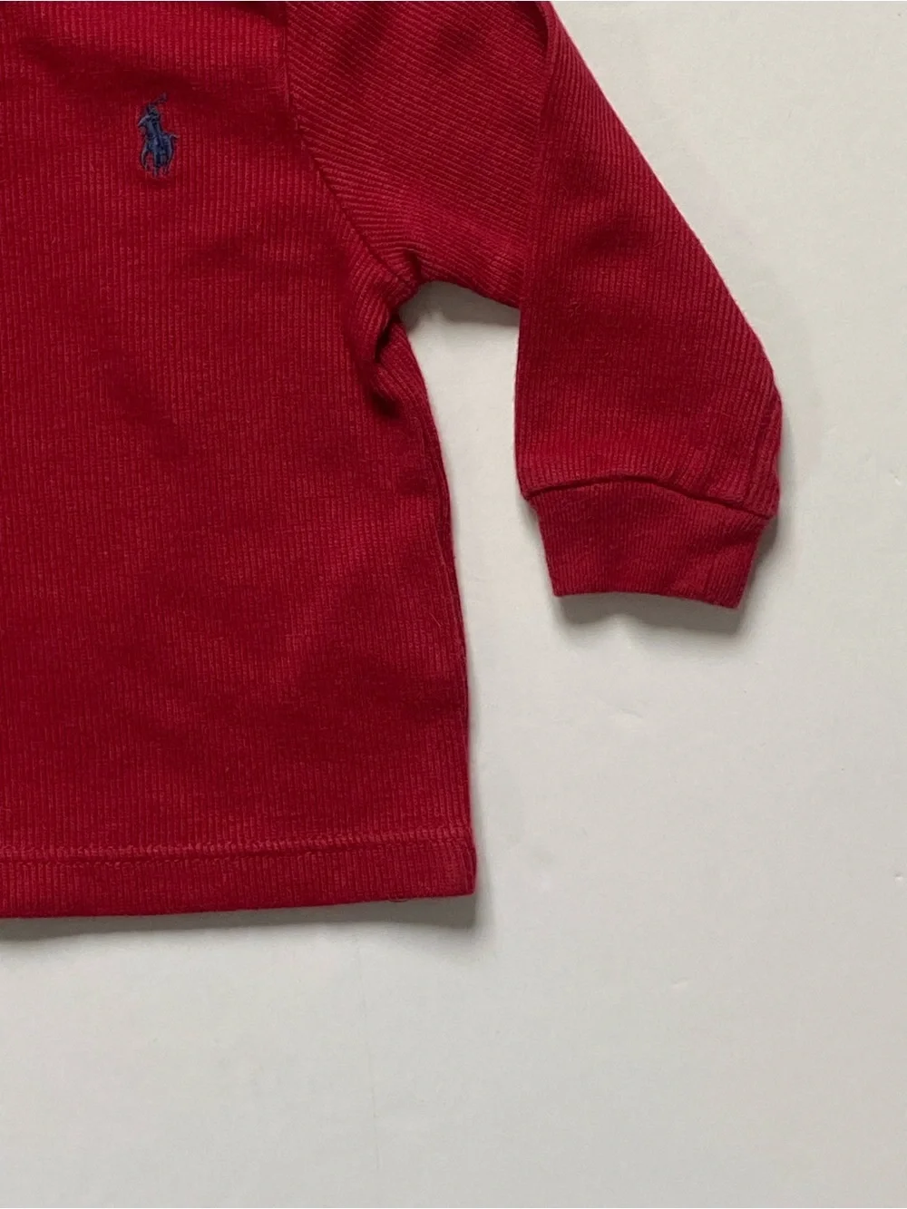 Polo Ralph Lauren Shirt Size 6 Months Boys Long Sleeve Burgundy Red 100% Cotton